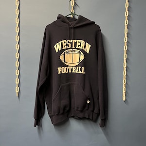 Vintage 2000&#39;s // Western Football Hoodie // XXL // Blue // WWU // Russell Athletic // Western Washington University