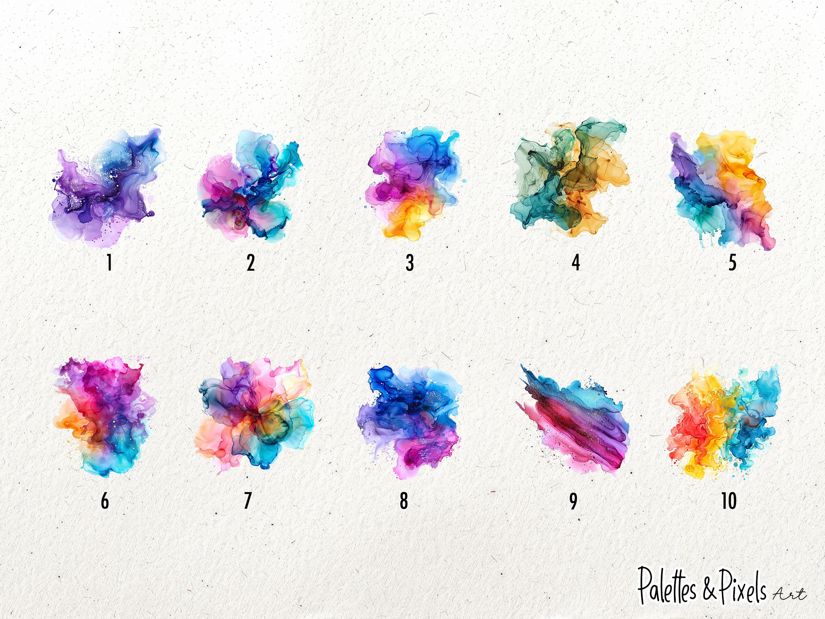 Alcohol Ink Splashes Alcohol Ink Splash Clipart, Paint Splatter Ink Graphics PNG Commerical ...