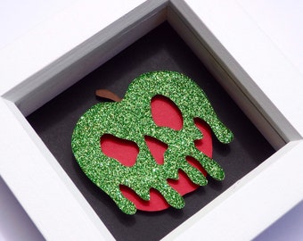 Framed 'Poison Apple' Evil Queen/ Snow White Inspired Paper Art