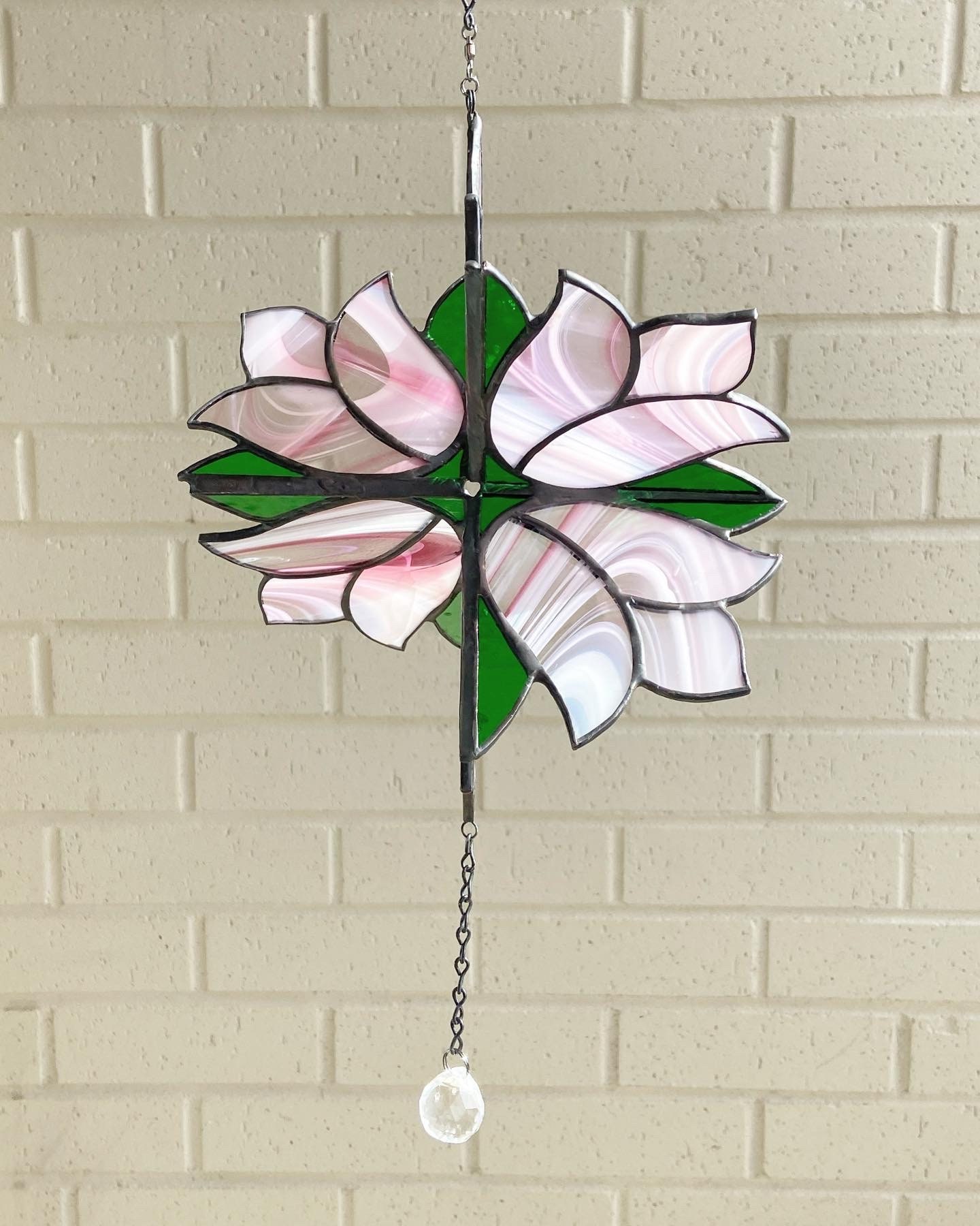 Stained Glass Tulip I Garden Spinner Etsy