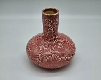 Vintage Rosa Vase, Hergestellt in Japan