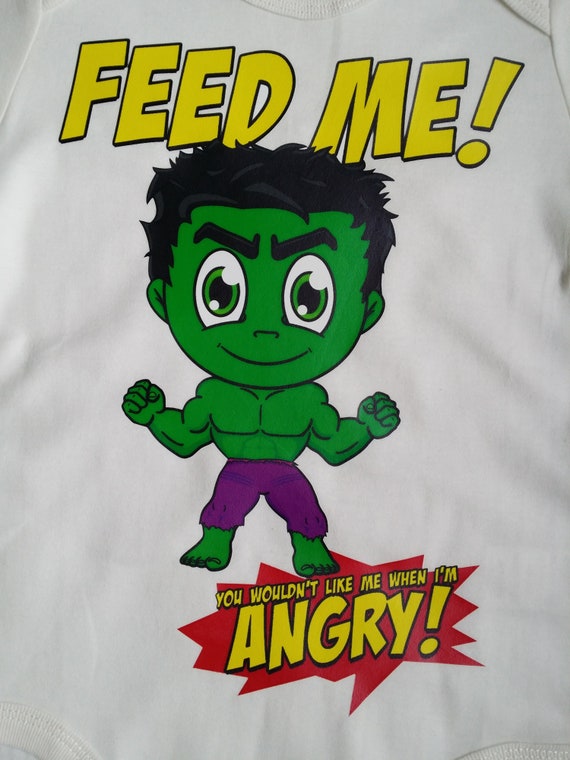 Infant Romper Baby Bodysuit Hulk Fan Art Super Hero Baby Etsy