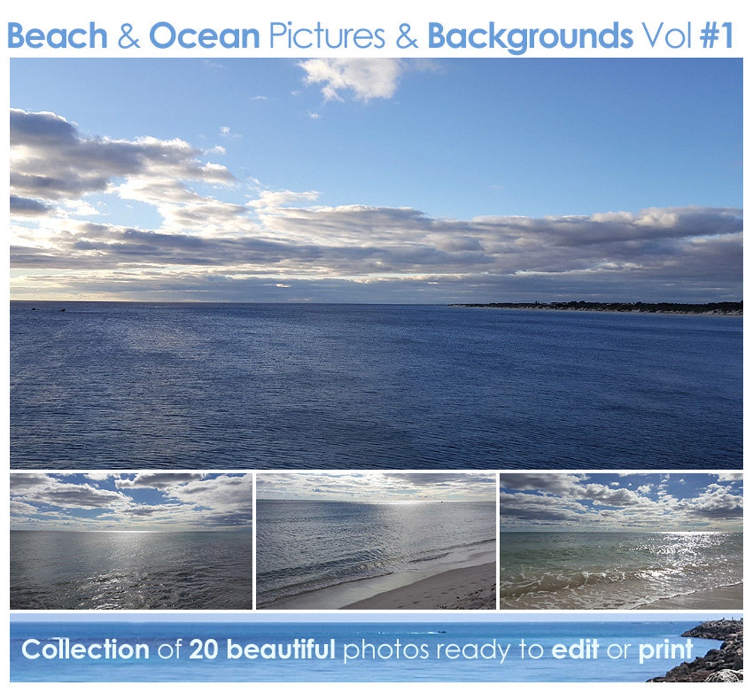 Beach and Ocean Photos Vol 1 Digital Beach Landscape - Etsy