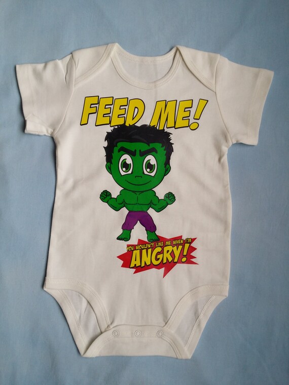 Combi Short Pour Bebe Body Bebe Hulk Fan Art Super Heros Etsy France