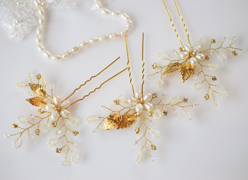 Flower hair pin Crystal hair jewelry Wedding floral hairpiece Rose gold bridal hair pins pearl wedding headpiece rhinestone hair piece