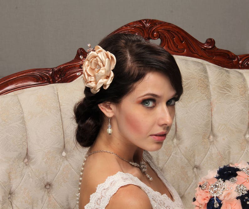 Wedding Dress Sash Bridal Sash belt Wedding Flower belt Champagne Flower Sash Bridal satin sash Lace sash belt