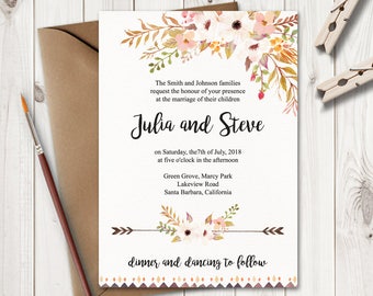 nautical wedding invitation template navy affair etsy