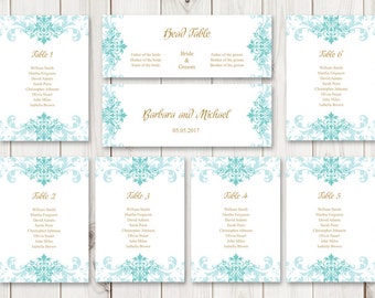watercolor wedding seating chart template lovely etsy