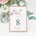 Spring Wedding Table Numbers Template cherry Blossom, Pink. DIY ...