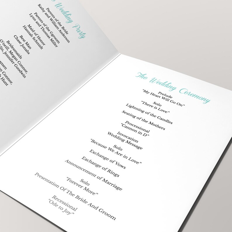 Destination Wedding Program Template hawaii - Etsy