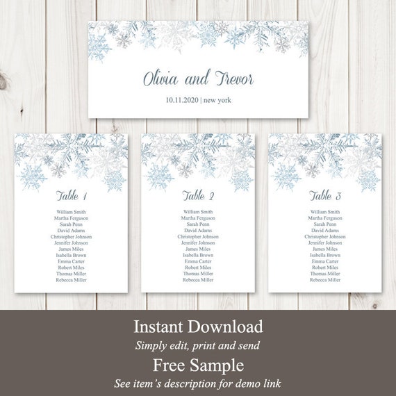 Christmas Wedding Seating Chart