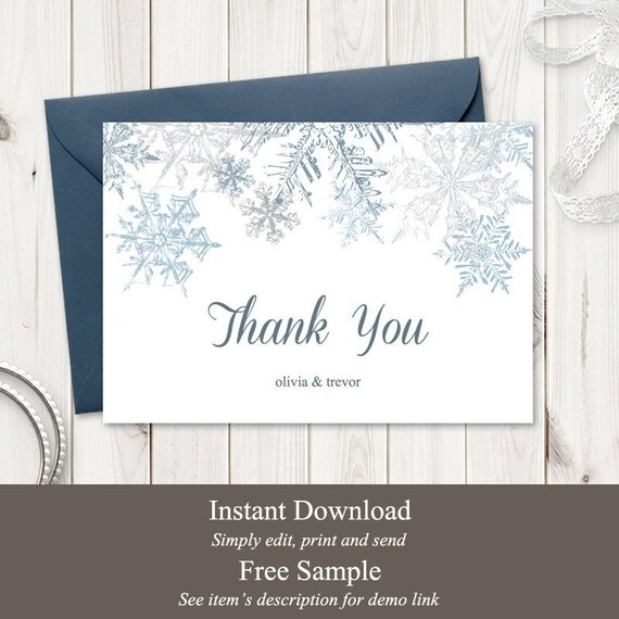 Wedding Thank You Card Template Free