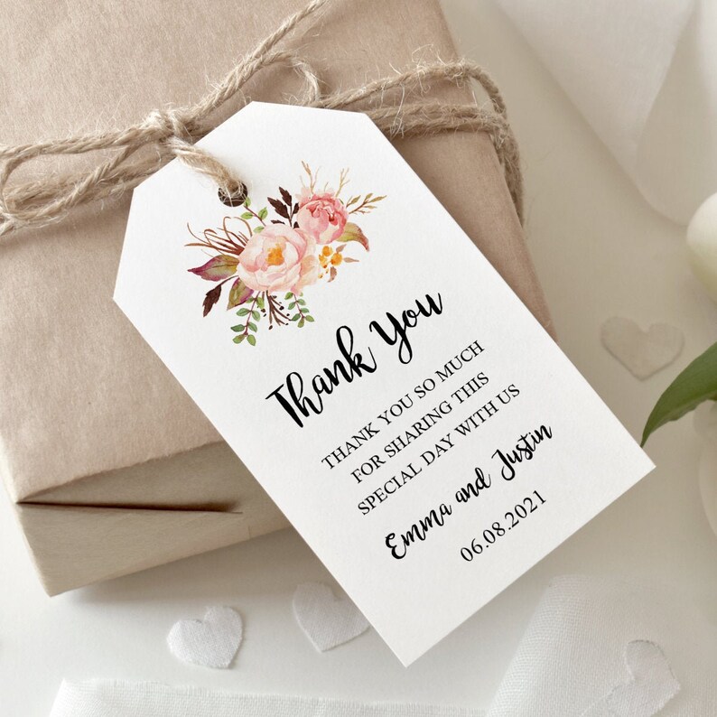Wedding Favor Tags Template
