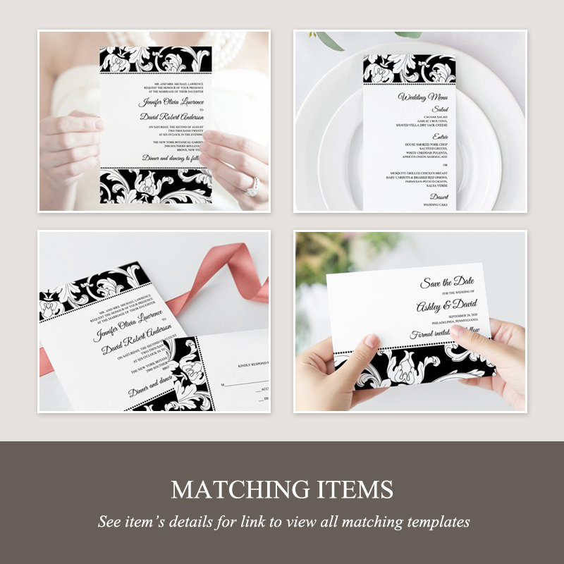 Printable Save the Date Card Template elegance | Etsy