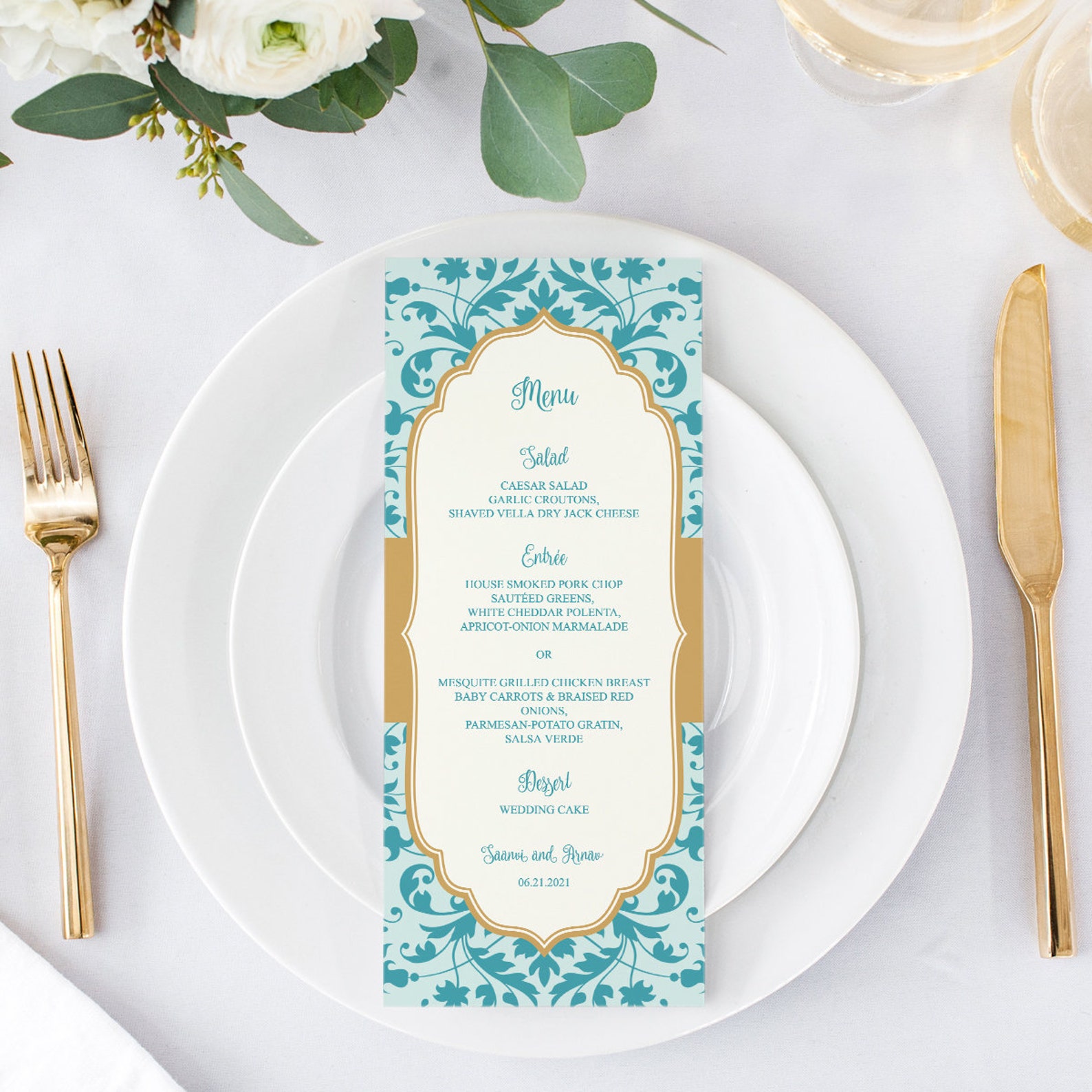 Indian Wedding Menu Template vibrant Celebration - Etsy