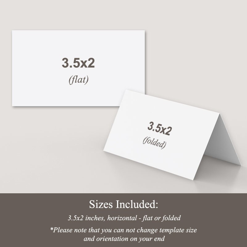Beach Wedding Place Card Printable Template seashell - Etsy