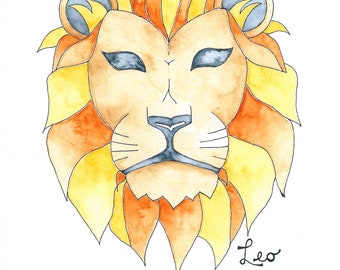 Pintura del signo del zodíaco leo