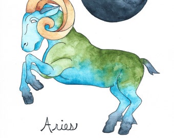 Aries Zodiac Sign Painting