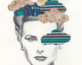Surreal Art Print I Clouds | Woman | Portrait
