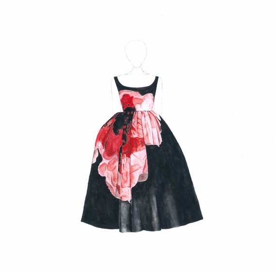Watercolor Fashion Illustration Alexander Mcqueen - Etsy Watercolor Fashion Illustration Alexander Mcqueen - Etsy