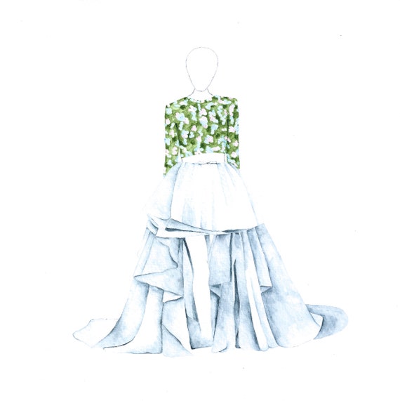 Fashion Illustration Print Giambattista Valli