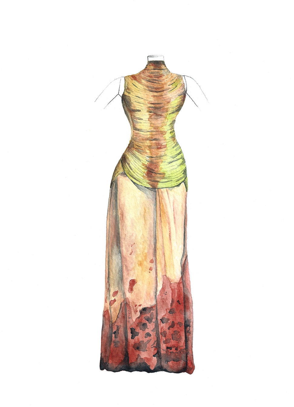 Fashion Illustration Print Alexander McQueen