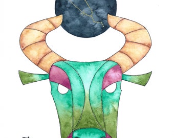 Taurus Zodiac Sign Painting