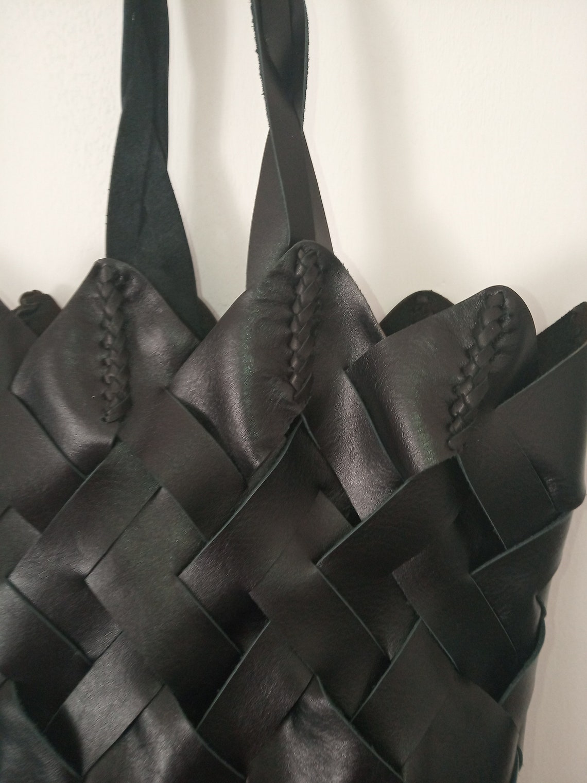 BORSA PELLE E TESSUTO