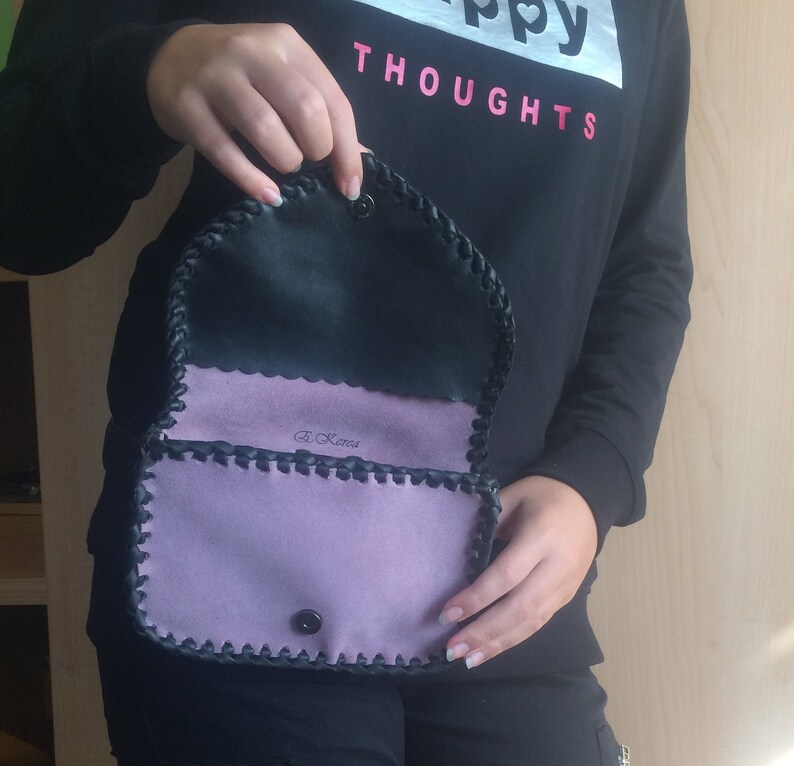 Made in Italy. Waist bag Women bag Small Lovely Suede Bag Bag with leaves Unique bag Belt bag Engraved bag Leather original bag