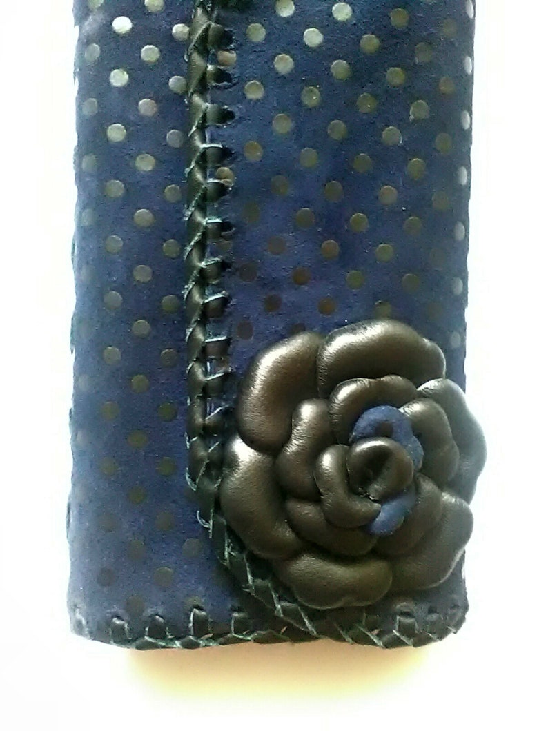 Unique wallet Leather wallet with flowers Polka dot wallet Leather wallet Gift for her Leather pouche. Handmade wallet Wedding wallet