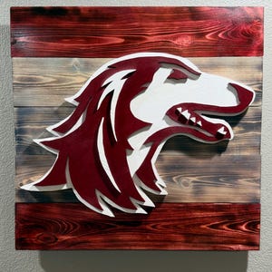 Panneau en bois 3D de l'État de l'Ohio.