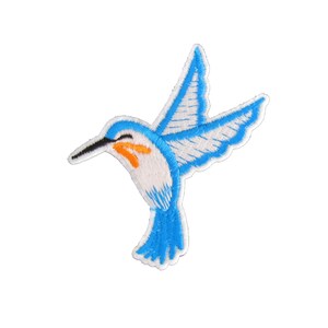 Blue Bird Fun Iron On Patch Kids Motif Patches Badge 7.5 cm x 7 cm Easy Fix P051