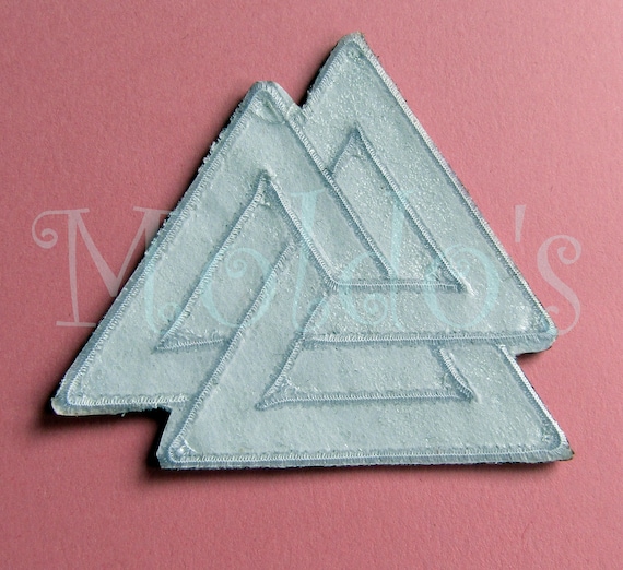 Valknut Viking Norse Patch Embroidered Iron on Quality Badge Patches Bikers  P60 