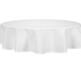 white oval tablecloth uk