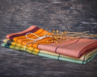 3 Linen Tea Towels, Colorful Linen Kitchen Towels, Eco Kitchen Towels, Linen Gift