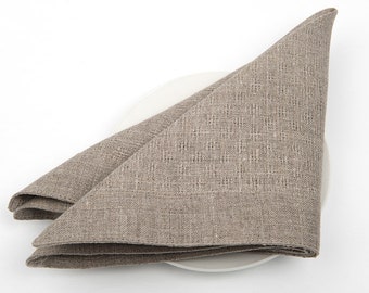 100 % Linen 4 Napkins, Eco Linen Napkins, Pure Linen, Grey Linen Napkins, Table Decoration, Dining Table Napkins, Organic Napkins