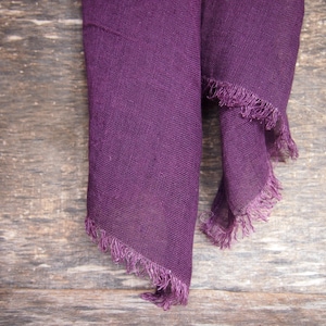Linen Scarf, Dark Purple Linen Scarf, Women Linen Accessories