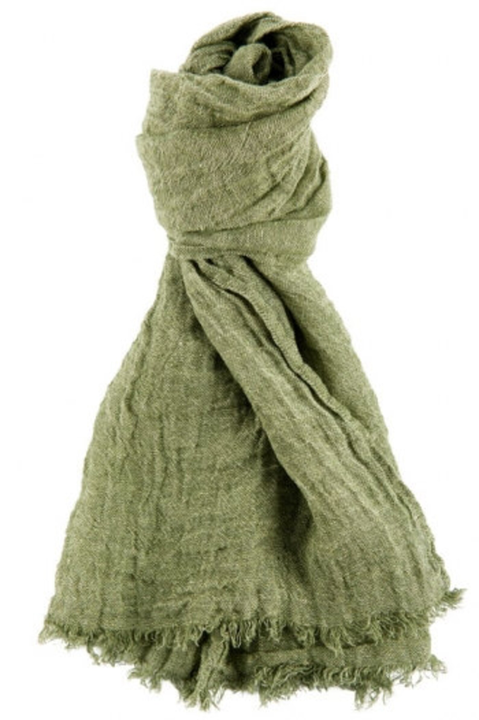 Linen Scarf Eco Scarf Moss Green Scarf Scarf Etsy
