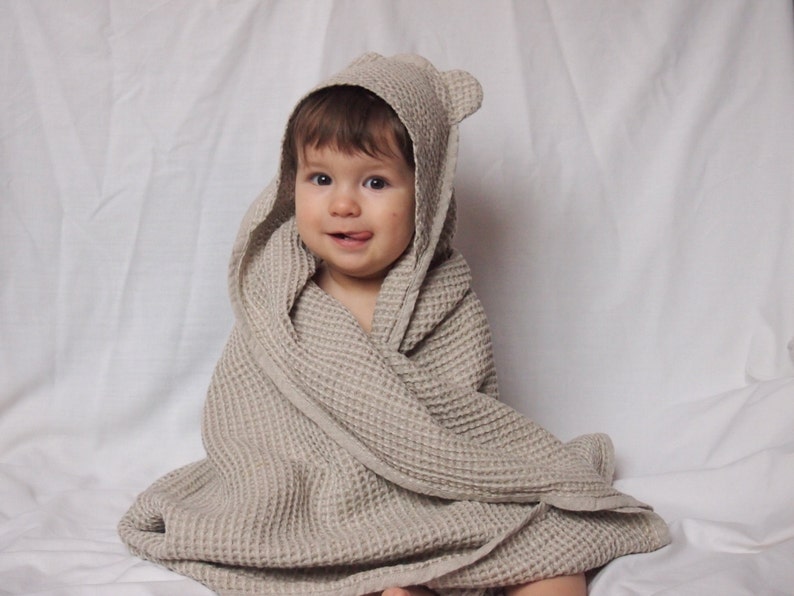 SPECIAL OFFER 2 Linen Baby Towels Baby Eco Towel Baby Bath Etsy