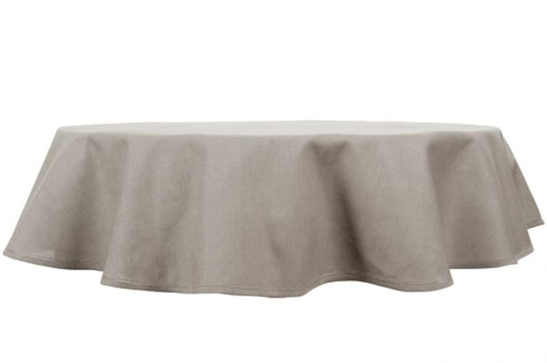 Linen Oval Tablecloth, Grey Linen Table Top, Linen Table Cover