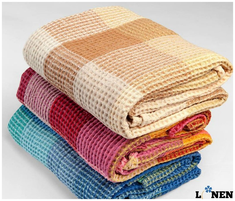 Set of 3 Linen Bath Towels, Linen Towels, Linen Gift image 1