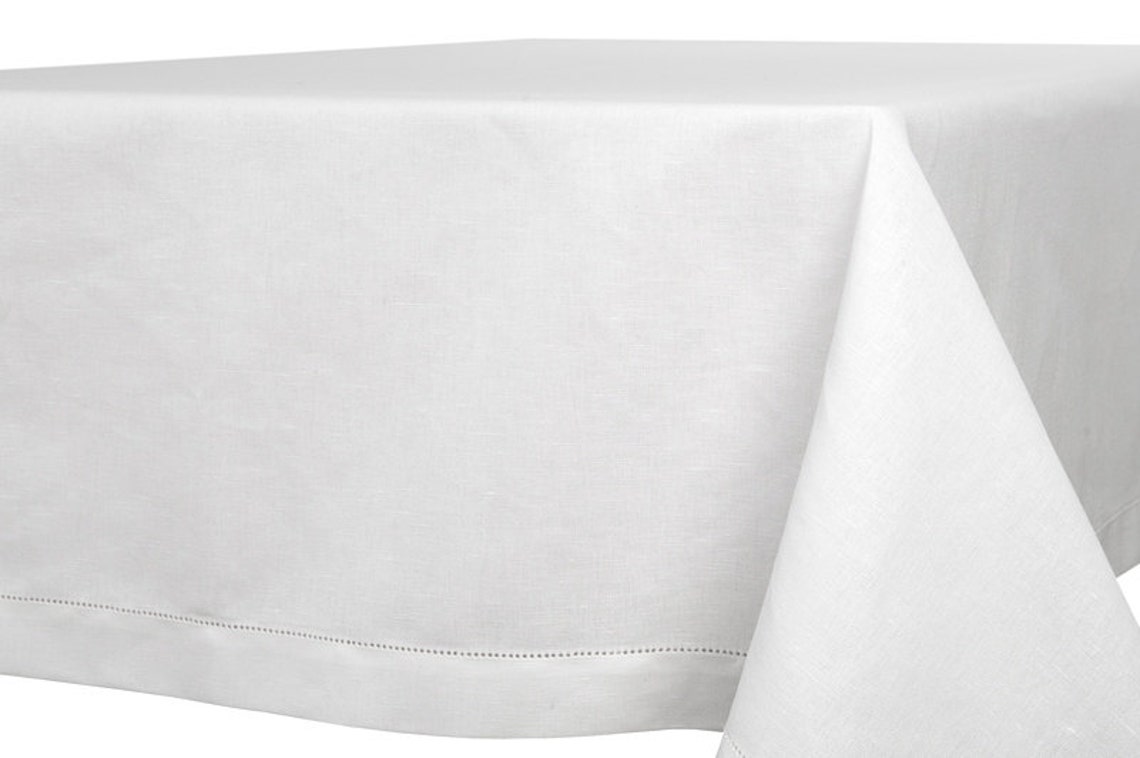 White Linen Tablecloth Linen Tablecloth Linen Table Top Etsy