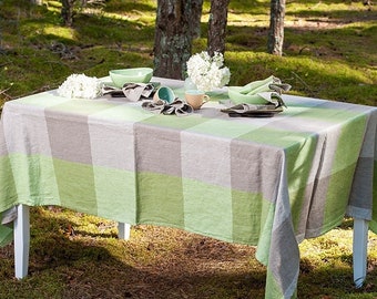 Linen Washed Tablecloth, Linen Tablecloth, Linen table top, Linen table cover