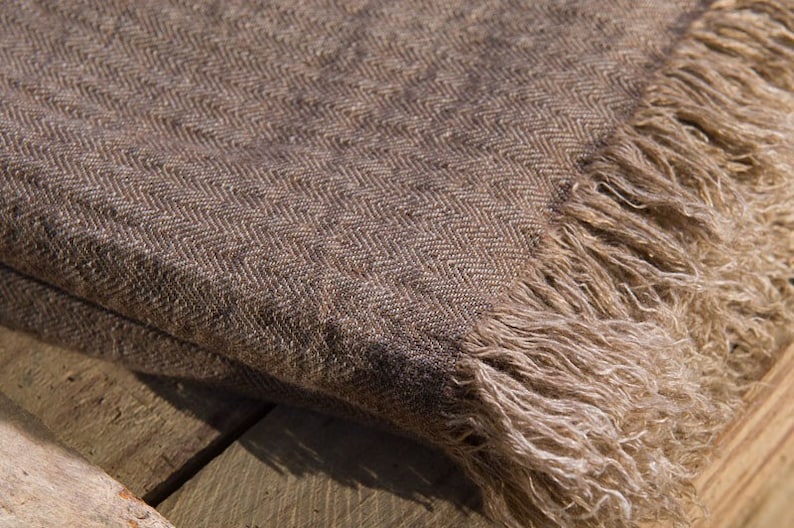 100 Linen Blanket Eco Blanket Brown Linen Blanket Linen Etsy