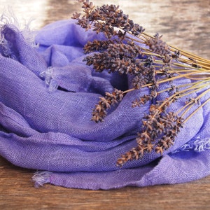 Linen Scarf, Eco Scarf, Soft Purple Linen Scarf, Women Linen Accessories