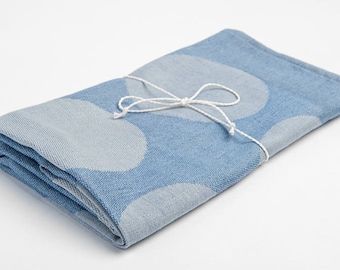 Linen Tea Towel, Blue Linen Kitchen Towel, Kitchen Towel, Linen Gift