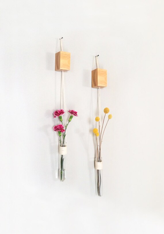 Hanging Wall Vase Hanging Vase Glass Wall Vase Wall Mounted Etsy