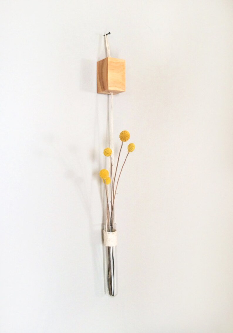 Flower Wall Decor Vase Kitchen Bedroom Hanging Glass