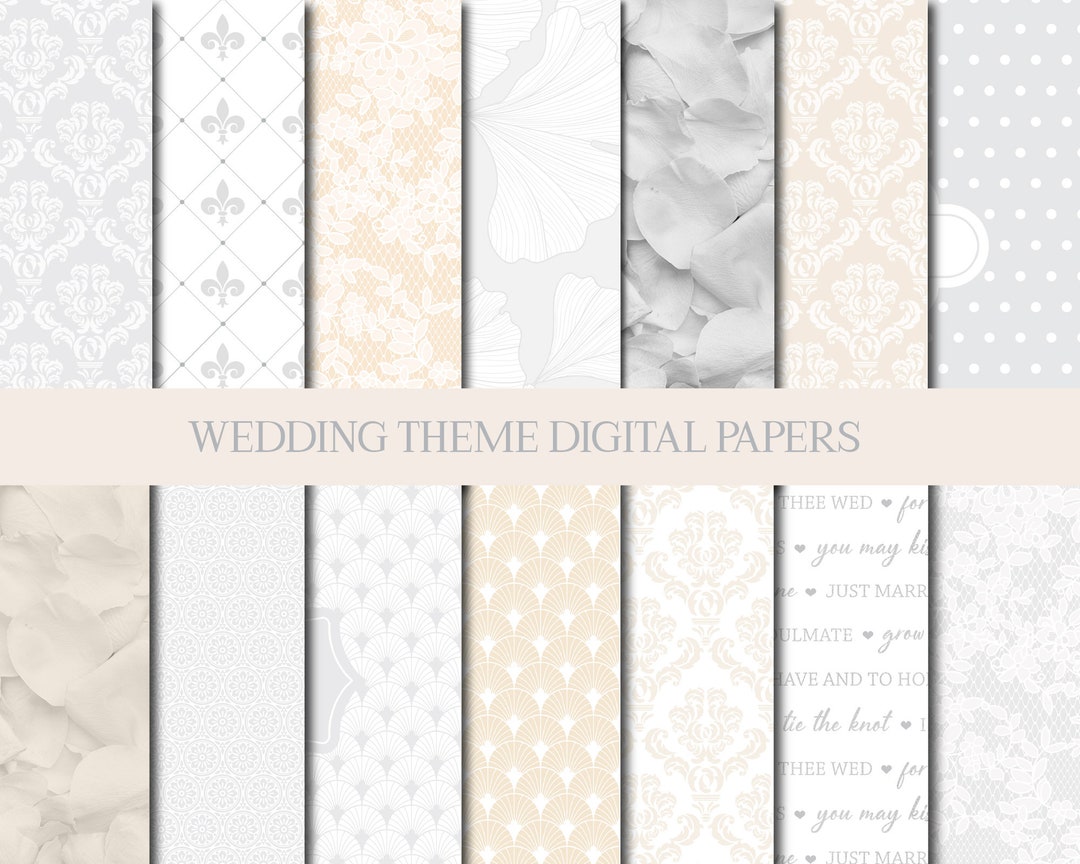 Wedding Digital Scrapbook Paper Lace Paper Lace Pattern Art Etsy