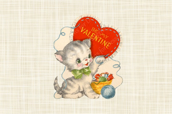 Retro Animal Valentine's Day Cards | Vintage Illustrations